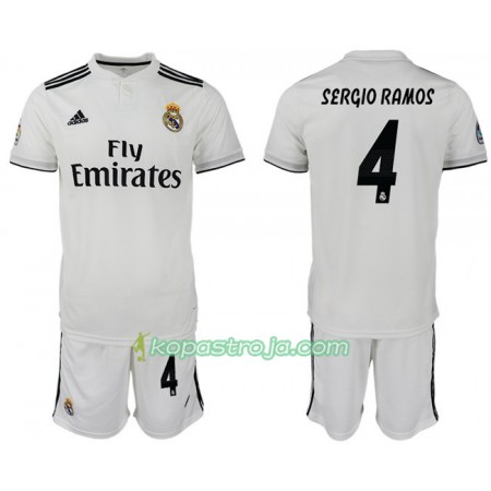 Billiga Fotbollströjor Real Madrid SERGIO RAMOS 4 Barn Hemma tröja 2018/19 Kortärmad